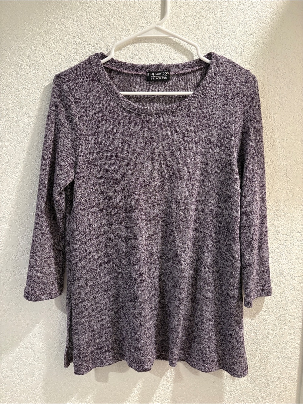 Papermoon for Stitchfix Heathered Lilac Scoop Neck Tunic